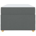 vidaXL Cadre de lit avec matelas Gris foncé 80 x 200 cm tissu