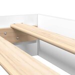 vidaXL Lit Bibliothèque Blanc 100 x 200 cm Bois d'ingénierie