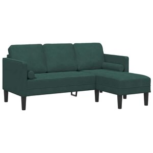 vidaXL Ensemble de Canapés Vert foncé 173 x 131 x 67 cm Velours