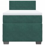 vidaXL Sommier à lattes de lit avec matelas Vert foncé 90x200 cm