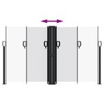 vidaXL Auvent latéral rétractable blanc 140x1000 cm