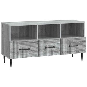 vidaXL Meuble TV Sonoma gris 102 x 34 5 x 50 cm Bois d'ingénierie