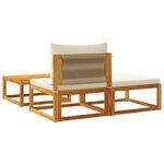vidaXL Salon de jardin avec coussins 3 Pièces bois massif d'acacia
