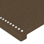 vidaXL Tête de lit avec oreilles Marron foncé 147x23x78/88 cm Tissu