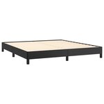 vidaXL Sommier à lattes de lit avec matelas Noir 180x200 cm Similicuir