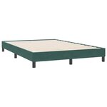 vidaXL Sommier à lattes de lit et matelas et LED vert foncé 160x220cm velours