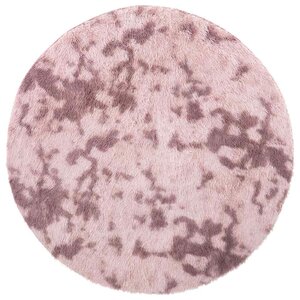 vidaXL Tapis Shaggy à poils longs NAVARRA rose poudré 160x160 cm