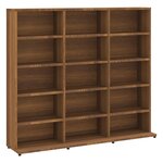 vidaXL Armoire à CD Chêne marron 102x23x89 5 cm Bois d'ingénierie