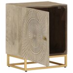 vidaXL Table de chevet 40x30x50 cm bois massif manguier et fer