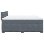 vidaXL Sommier à lattes de lit et matelas Gris foncé 180x200cm Velours