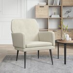 vidaXL Fauteuil Crème 62x79x79 cm Velours