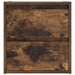 vidaXL Tables de chevet murales 2 Pièces chêne fumé 38x34x40 cm