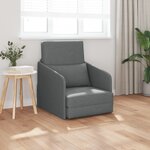 vidaXL Sofa Lit au Sol 2-en-1 Gris Foncé 65x80x83 cm Tissu