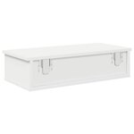 vidaXL Étagère murale avec tiroirs blanc 60x25x15 cm bois d'ingénierie