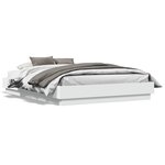vidaXL Cadre de lit sans matelas blanc 140x190 cm