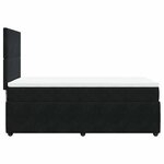 vidaXL Sommier à lattes de lit et matelas Noir 80x200 cm Velours