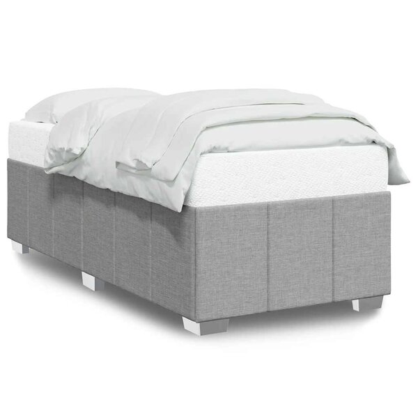 vidaXL Cadre de lit sans matelas gris clair 100x200 cm tissu