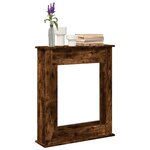VidaXL Cadre de cheminée chêne fumé 75x20x87 5 cm bois d'ingénierie