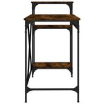vidaXL Bureau et étagères chêne fumé 135x50x90cm bois d'ingénierie/fer