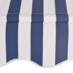 vidaXL Auvent rétractable manuel 100 cm Rayures bleues et blanches