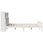 vidaXL Lit bibliothèque sans matelas blanc 150x200 cm bois pin massif