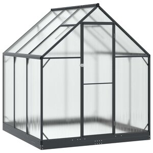 vidaXL Serre de jardin avec porte Anthracite 183 5 x 183 5 x 207 cm