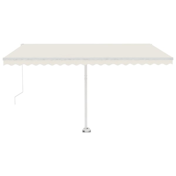 vidaXL Auvent manuel rétractable sur pied 450x350 cm Crème