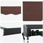 vidaXL Auvent rétractable automatique marron 450x300 cm
