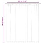 vidaXL Rideau occultant avec crochets Noir 290x245 cm