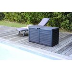 COFFRE JARDIN BAYA - 117 X 54 X 65 CM - Gris anthracite