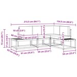 vidaXL 4 pc Ensemble de canapés d'extérieur Naturel et Beige