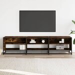 vidaXL Meuble TV chêne fumé 180x40x46 cm bois d'ingénierie