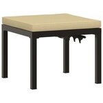 vidaXL Salon de jardin avec coussins 5 Pièces noir acier enduit de poudre