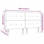 vidaXL Tête de lit Rose 200 cm Velours