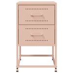 vidaXL Table de chevet rose 36x39x60 5 cm acier