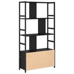 vidaXL Étagère Chêne noir 80 x 30 x 155 5 cm Bois d'ingénierie