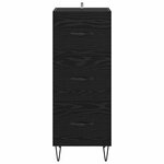 vidaXL Buffet Chêne noir 34 x 34 5 x 90 cm Bois d'ingénierie