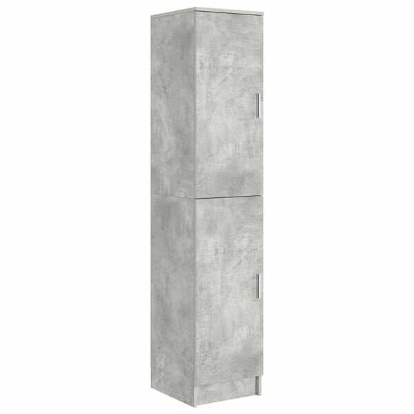 vidaXL Highboard Gris béton 35 x 39 x 168 cm Bois d'ingénierie