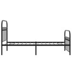 vidaXL Cadre de lit métal sans matelas avec pied de lit noir 90x200 cm