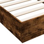 vidaXL Cadre de lit sans matelas avec lumières LED chêne fumé 75x190cm