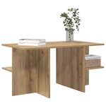 vidaXL Table basse Chêne artisanal 87 x 50 x 45 cm Bois d’ingénierie