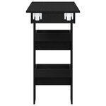 Table de bar vidaXL - Chêne noir - 102x55x103 5 cm - Fabriquée en bois d'ingénierie