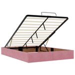 VidaXL Cadre de lit ottoman sans matelas rose 140x200 cm velours
