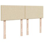 vidaXL Sommier à lattes de lit avec matelas Crème 140x200 cm Tissu
