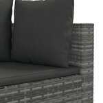 vidaXL Salon de jardin avec coussins 10 Pièces gris résine tressée