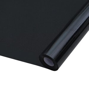 vidaXL Films pour fenêtre 3 Pièces statique dépoli noir PVC