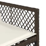 vidaXL Ensemble à manger de jardin avec coussins 13 Pièces marron rotin