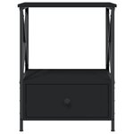 vidaXL Tables de chevet 2 Pièces noir 50x41x65 cm bois d’ingénierie