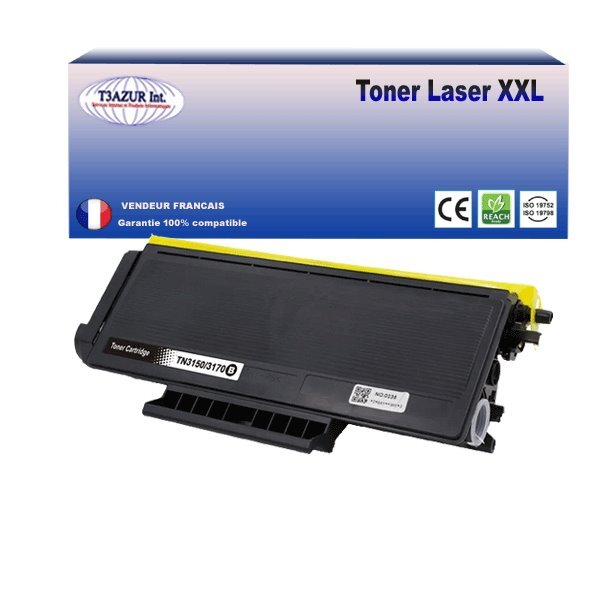 Toner compatible avec Brother TN3170, TN3280 pour Brother MFC8860DN, MFC8870DW, MFC8480DN, MFC8800DN, MFC8460, MFC8460N - 8 000 pages - T3AZUR