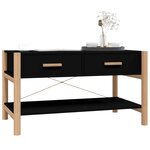 vidaXL Table basse Noir 82x48x45 cm Bois d'ingénierie